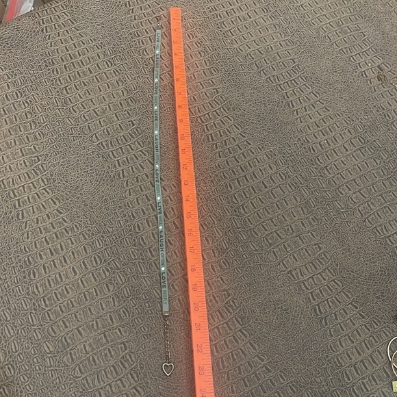 Green Faux Leather “Live Laugh Love” Wrap Bracelet - Picture 6 of 9